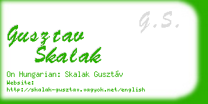 gusztav skalak business card